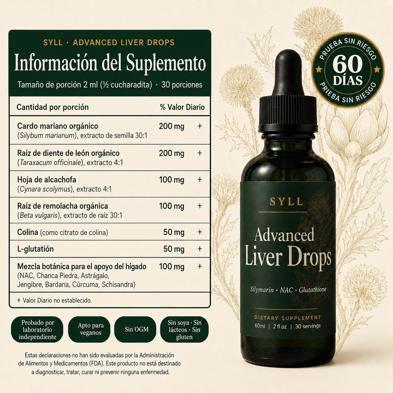 SYLL Gotas Avanzadas De Apoyo Hepatico